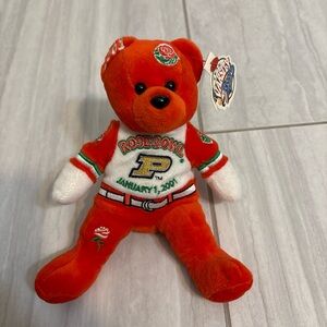 2001 Rose Bowl Purdue Boilermakers Football Team Bears Plush Stuffed Bear ATT